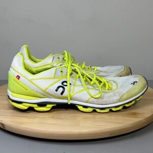 On Cloud CLOUDFLASH Women's Size 7.5 White Neon Green Trail Running Sneaker Shoe